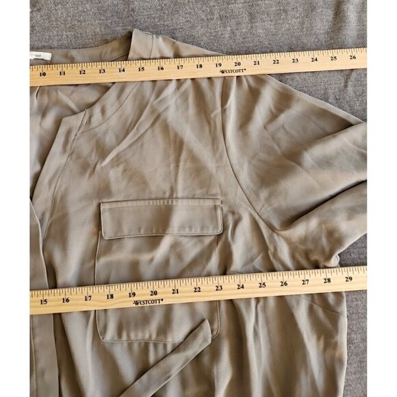 Maurices Dress Women 4X Olive Green Elastic Waist 3/4 Sleeve Pockets Office - Picture 6 of 15